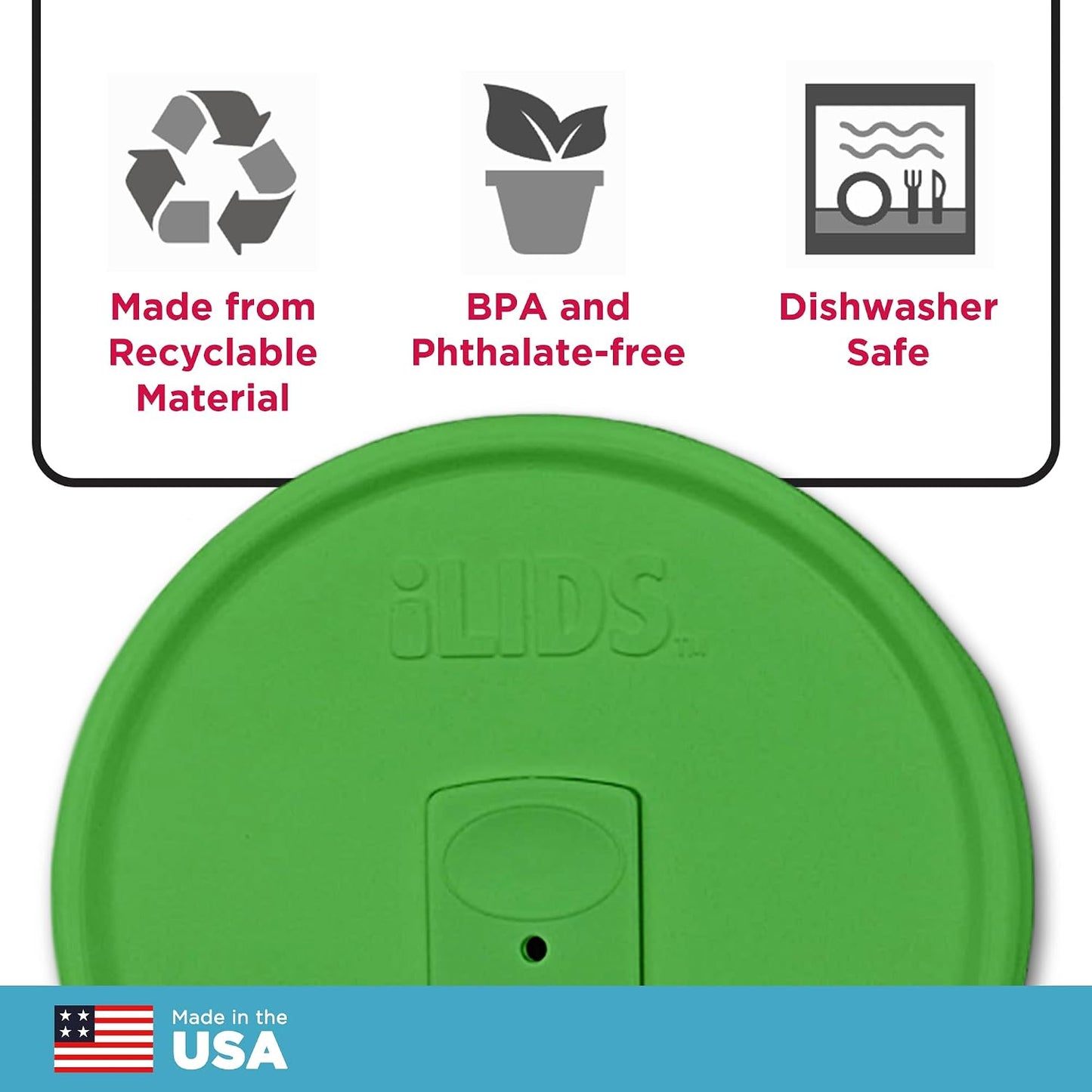 Mason Jar Drink Lid, Wide Mouth, Butter, 2 Pack, BPA-Free USA Made | Fits 3 3/8 in Ball & Kerr openings; spill-resistant for coffee, cold brew & iced tea; reusable, dishwasher-safe