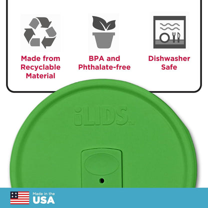 Mason Jar Drink Lid, Wide Mouth, Butter, 2 Pack, BPA-Free USA Made | Fits 3 3/8 in Ball & Kerr openings; spill-resistant for coffee, cold brew & iced tea; reusable, dishwasher-safe