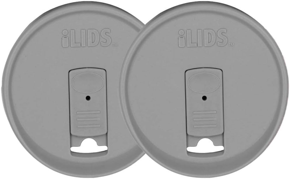 Mason Jar Drink Lid, Wide Mouth, Butter, 2 Pack, BPA-Free USA Made | Fits 3 3/8 in Ball & Kerr openings; spill-resistant for coffee, cold brew & iced tea; reusable, dishwasher-safe