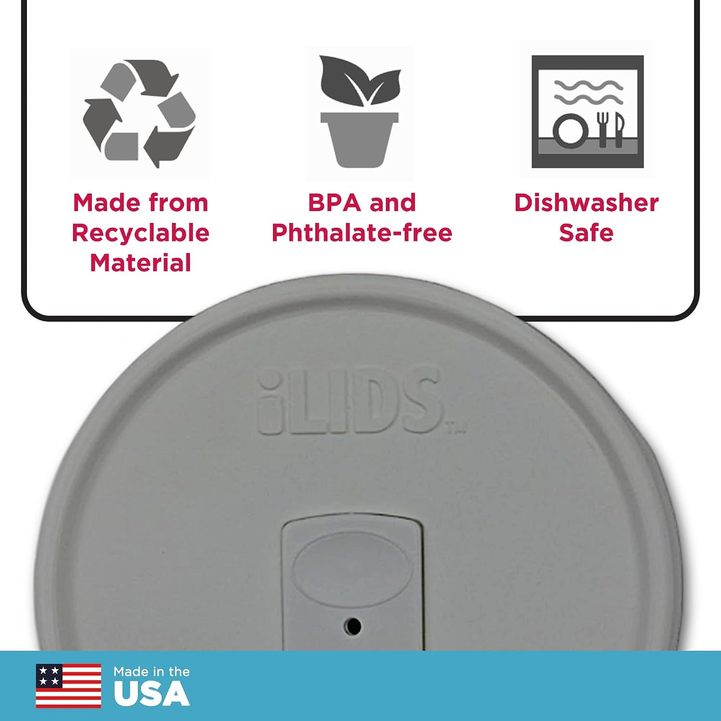 Mason Jar Drink Lid, Wide Mouth, Butter, 2 Pack, BPA-Free USA Made | Fits 3 3/8 in Ball & Kerr openings; spill-resistant for coffee, cold brew & iced tea; reusable, dishwasher-safe