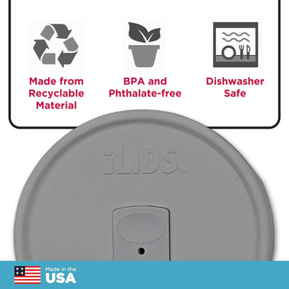 Mason Jar Drink Lid, Wide Mouth, Butter, 2 Pack, BPA-Free USA Made | Fits 3 3/8 in Ball & Kerr openings; spill-resistant for coffee, cold brew & iced tea; reusable, dishwasher-safe