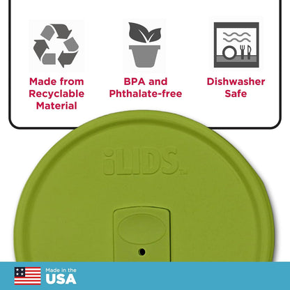 Mason Jar Drink Lid, Wide Mouth, Butter, 2 Pack, BPA-Free USA Made | Fits 3 3/8 in Ball & Kerr openings; spill-resistant for coffee, cold brew & iced tea; reusable, dishwasher-safe