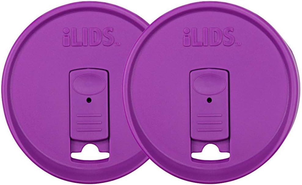 Mason Jar Drink Lid, Wide Mouth, Butter, 2 Pack, BPA-Free USA Made | Fits 3 3/8 in Ball & Kerr openings; spill-resistant for coffee, cold brew & iced tea; reusable, dishwasher-safe