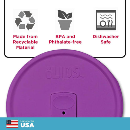 Mason Jar Drink Lid, Wide Mouth, Butter, 2 Pack, BPA-Free USA Made | Fits 3 3/8 in Ball & Kerr openings; spill-resistant for coffee, cold brew & iced tea; reusable, dishwasher-safe