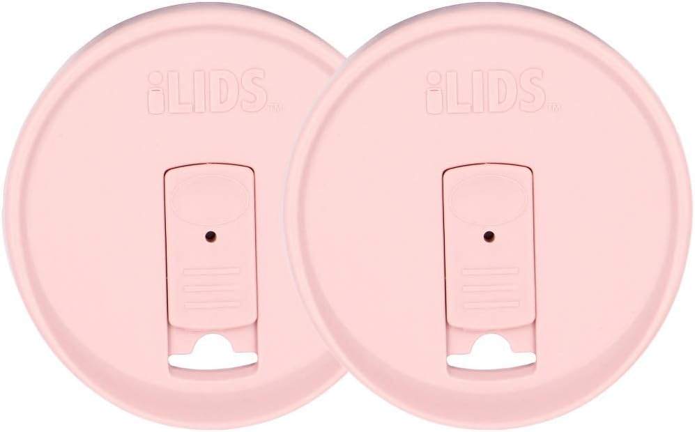 Mason Jar Drink Lid, Wide Mouth, Butter, 2 Pack, BPA-Free USA Made | Fits 3 3/8 in Ball & Kerr openings; spill-resistant for coffee, cold brew & iced tea; reusable, dishwasher-safe