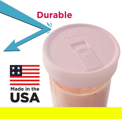 Mason Jar Drink Lid, Wide Mouth, Butter, 2 Pack, BPA-Free USA Made | Fits 3 3/8 in Ball & Kerr openings; spill-resistant for coffee, cold brew & iced tea; reusable, dishwasher-safe