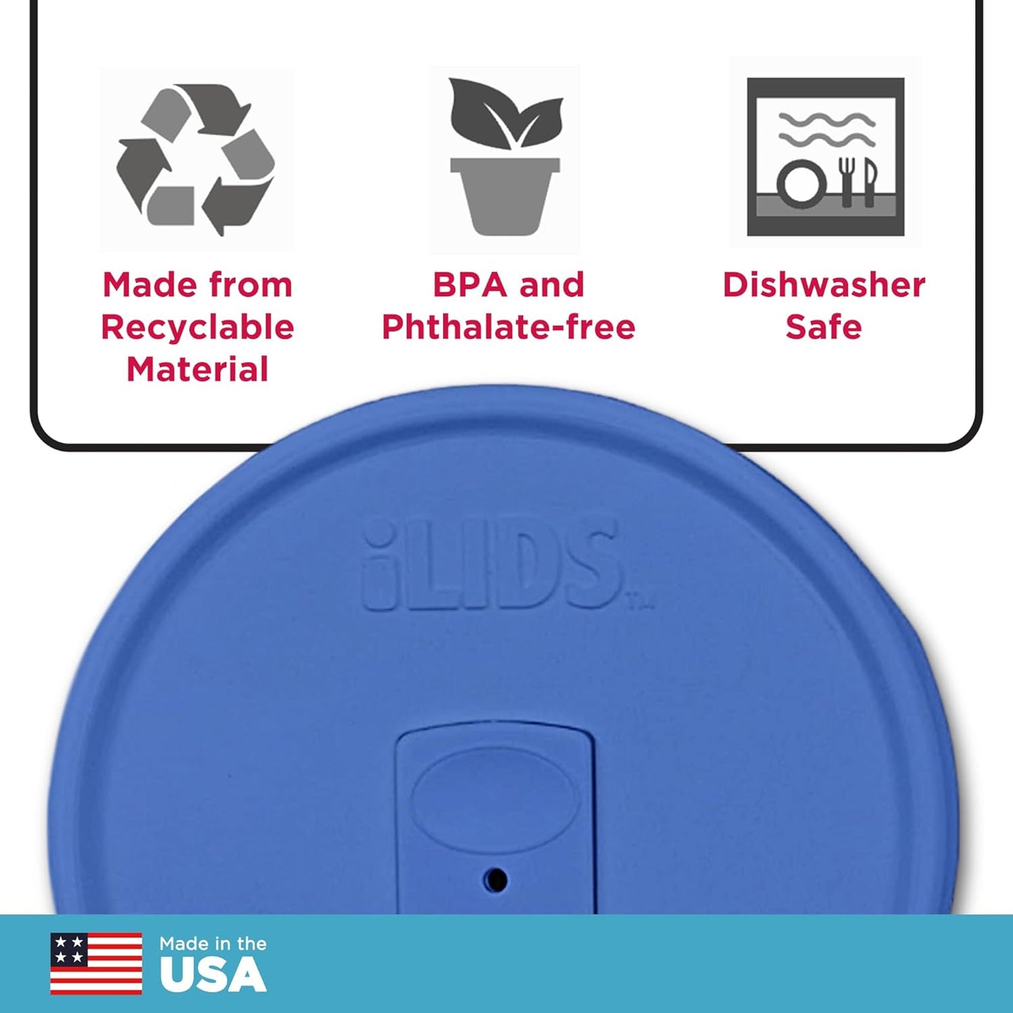 Mason Jar Drink Lid, Wide Mouth, Butter, 2 Pack, BPA-Free USA Made | Fits 3 3/8 in Ball & Kerr openings; spill-resistant for coffee, cold brew & iced tea; reusable, dishwasher-safe