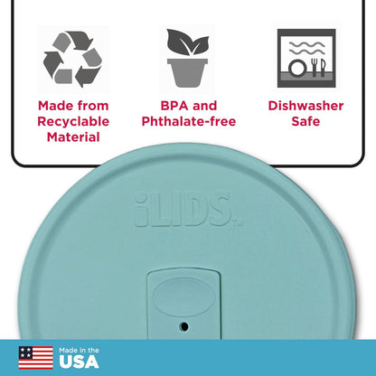 Mason Jar Drink Lid, Wide Mouth, Butter, 2 Pack, BPA-Free USA Made | Fits 3 3/8 in Ball & Kerr openings; spill-resistant for coffee, cold brew & iced tea; reusable, dishwasher-safe