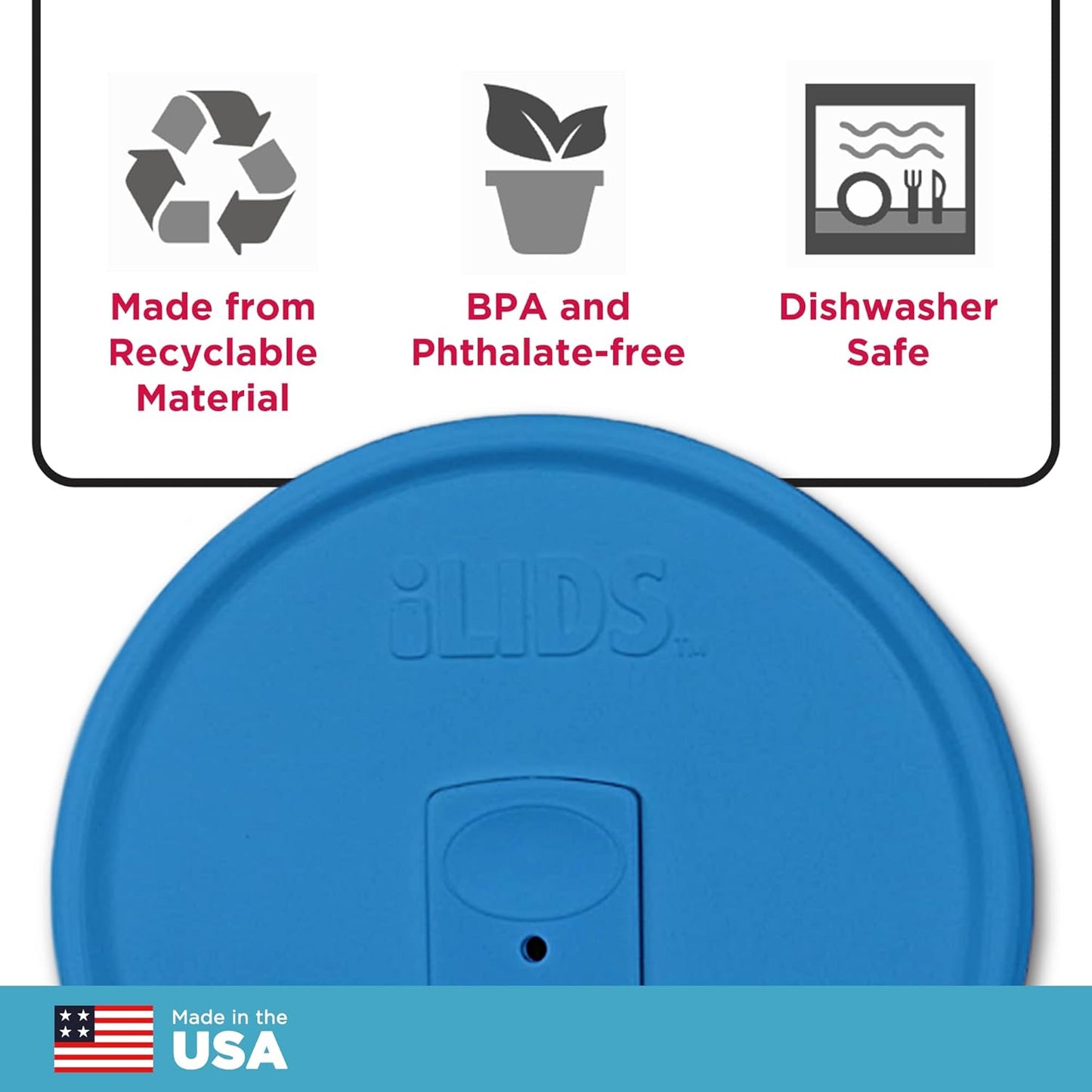 Mason Jar Drink Lid, Wide Mouth, Butter, 2 Pack, BPA-Free USA Made | Fits 3 3/8 in Ball & Kerr openings; spill-resistant for coffee, cold brew & iced tea; reusable, dishwasher-safe