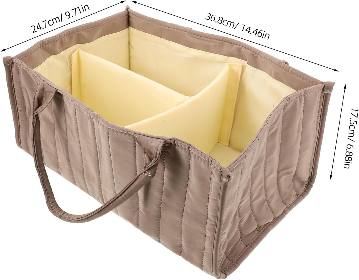 Baby Diaper Caddy - Nursery Storage Basket for Diaper Station, Purse Organizer Insert Keeps Bag Organized & Protects Interior
