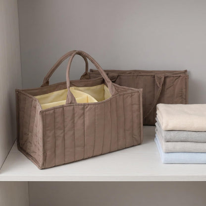 Baby Diaper Caddy - Nursery Storage Basket for Diaper Station, Purse Organizer Insert Keeps Bag Organized & Protects Interior