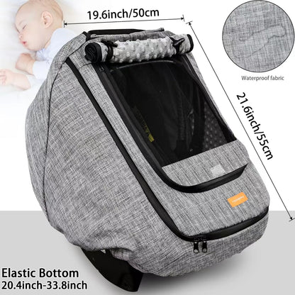 Waterproof Baby Stoller Bunting Bags Winter Carseat Canopies Cover to Protect Baby from Cold Wind, Super Warm Plush Fleece Baby Carrier Cover for Infant Boys Girls, Keeps Babies Warm and Cozy