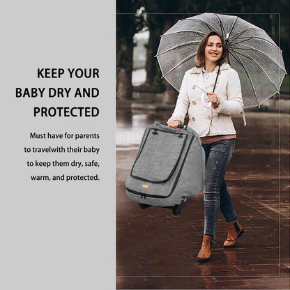 Waterproof Baby Stoller Bunting Bags Winter Carseat Canopies Cover to Protect Baby from Cold Wind, Super Warm Plush Fleece Baby Carrier Cover for Infant Boys Girls, Keeps Babies Warm and Cozy