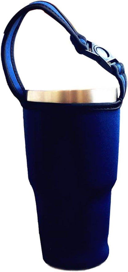 4 Pack Tumbler 30oz Carrier Holder Pouch for 30 oz Insulated Tumbler Coffee Cup, Neoprene Sleeve with Carrying Handle(Black,Blue,Pink,Navy)
