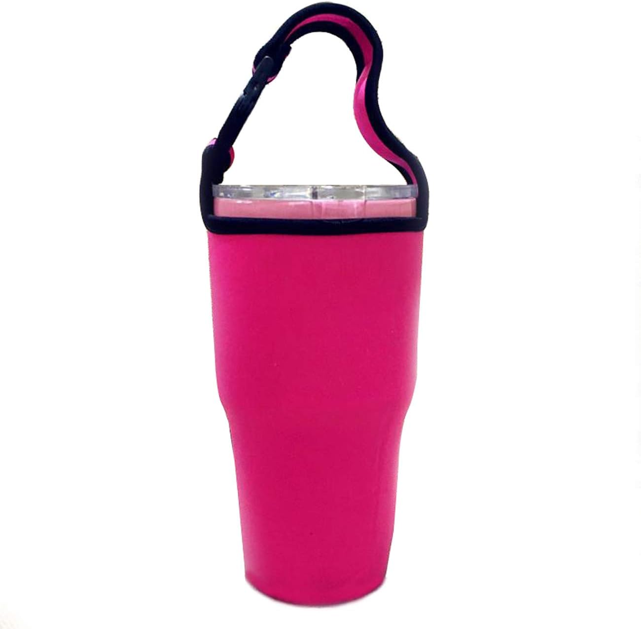 4 Pack Tumbler 30oz Carrier Holder Pouch for 30 oz Insulated Tumbler Coffee Cup, Neoprene Sleeve with Carrying Handle(Black,Blue,Pink,Navy)