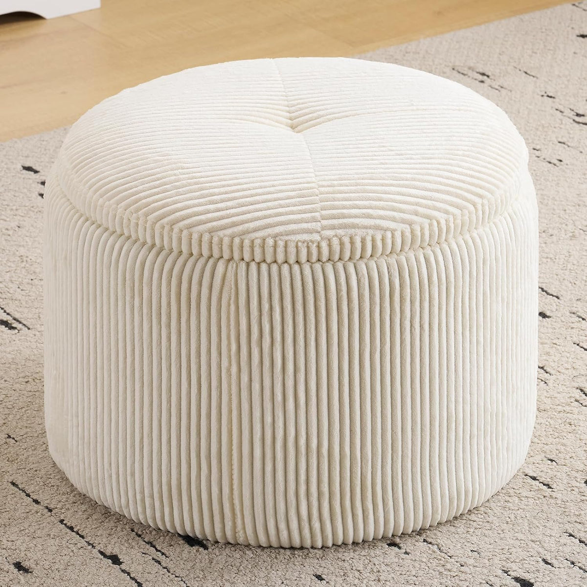 Oversized Swivel Rocker Recliner with Massage and Heat, Swivel Nursery Recliner With Adjustable Headrest, Manual Rocker Recliner Chair with Two Removable Pillows, High Back Barrel Armchair,White