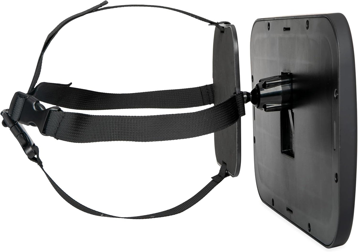 Nuby Adjustable Backseat Baby Mirror with Swivel Base for Easy Viewing, Quick Install, Shatter Resistant, Black