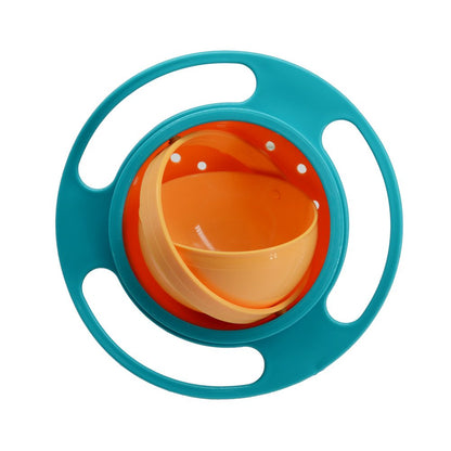 Gyro Bowl 360 Dgree Rotation Spill Resistant Gyroscopic Bowl with Lid