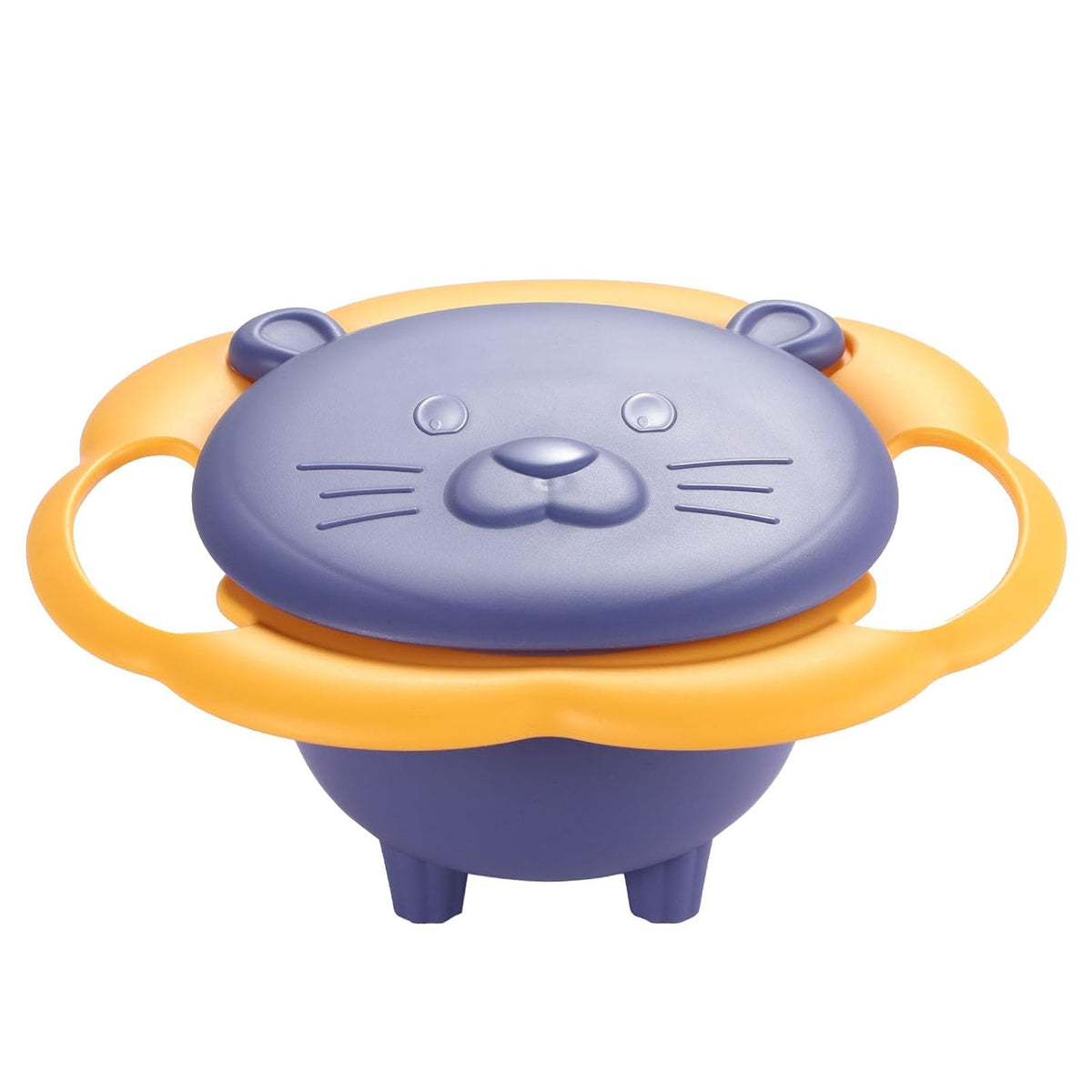 Gyro Bowl 360 Dgree Rotation Spill Resistant Gyroscopic Bowl with Lid