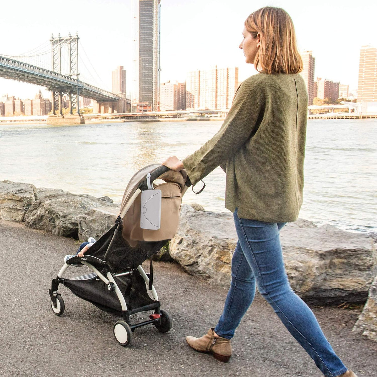 On-the-Go Baby Wipes Dispenser, Taupe