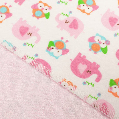 ReUseLife Large Waterproof Cotton Flannel Diaper Changing Mat Pad,31.5 X 26.5 Inch (Pink Elephants)