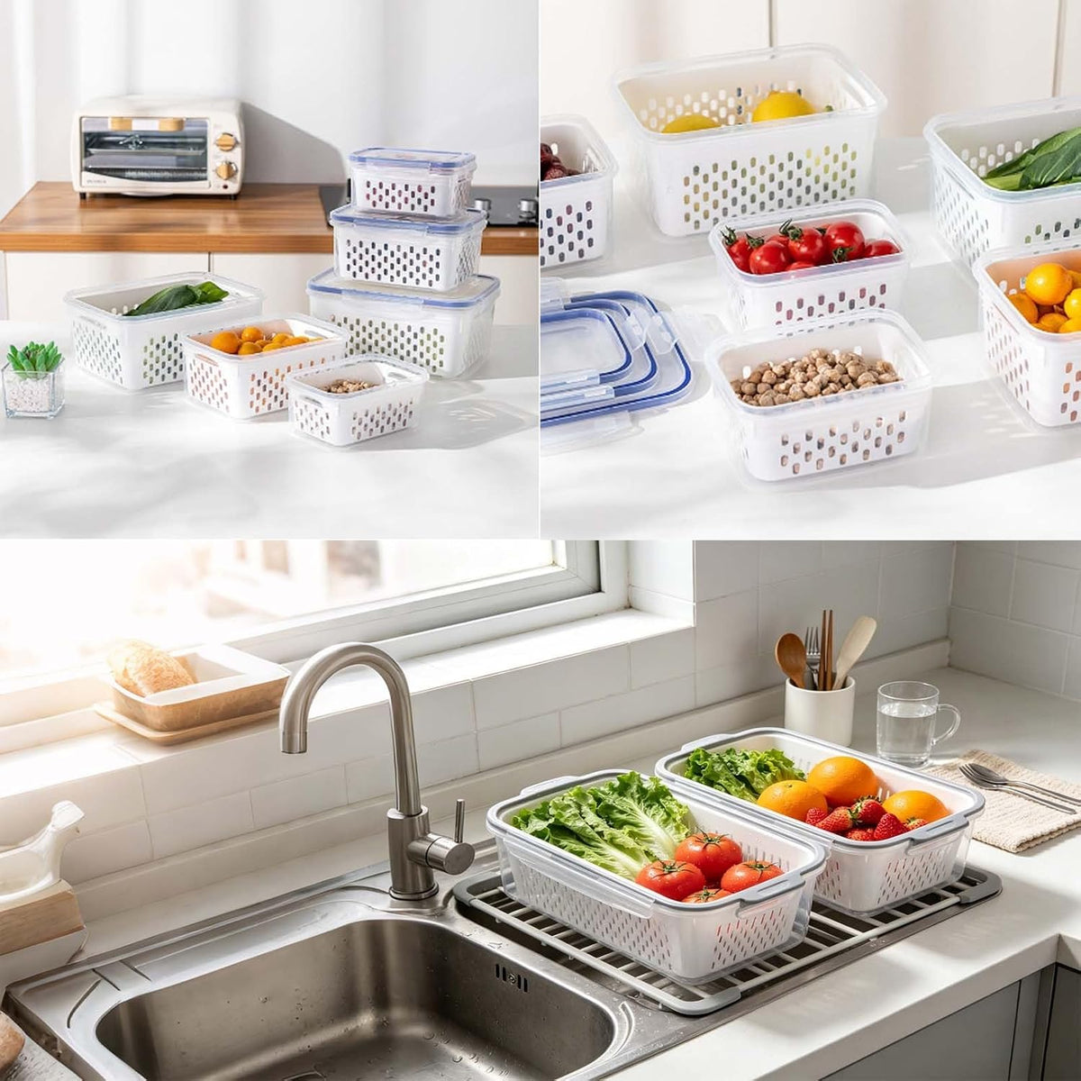 Food Storage Containers With Leakproof Lids,Fruit Containers For Fridge