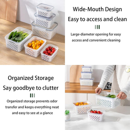 Food Storage Containers With Leakproof Lids,Fruit Containers For Fridge