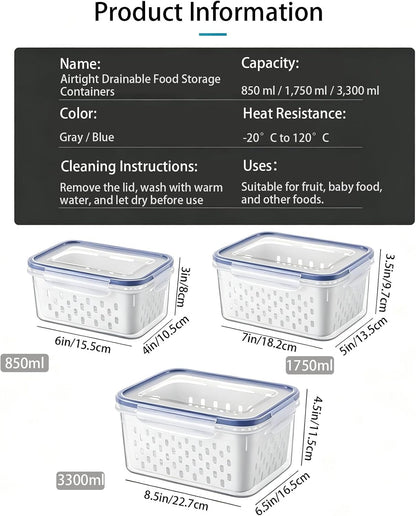 Food Storage Containers With Leakproof Lids,Fruit Containers For Fridge