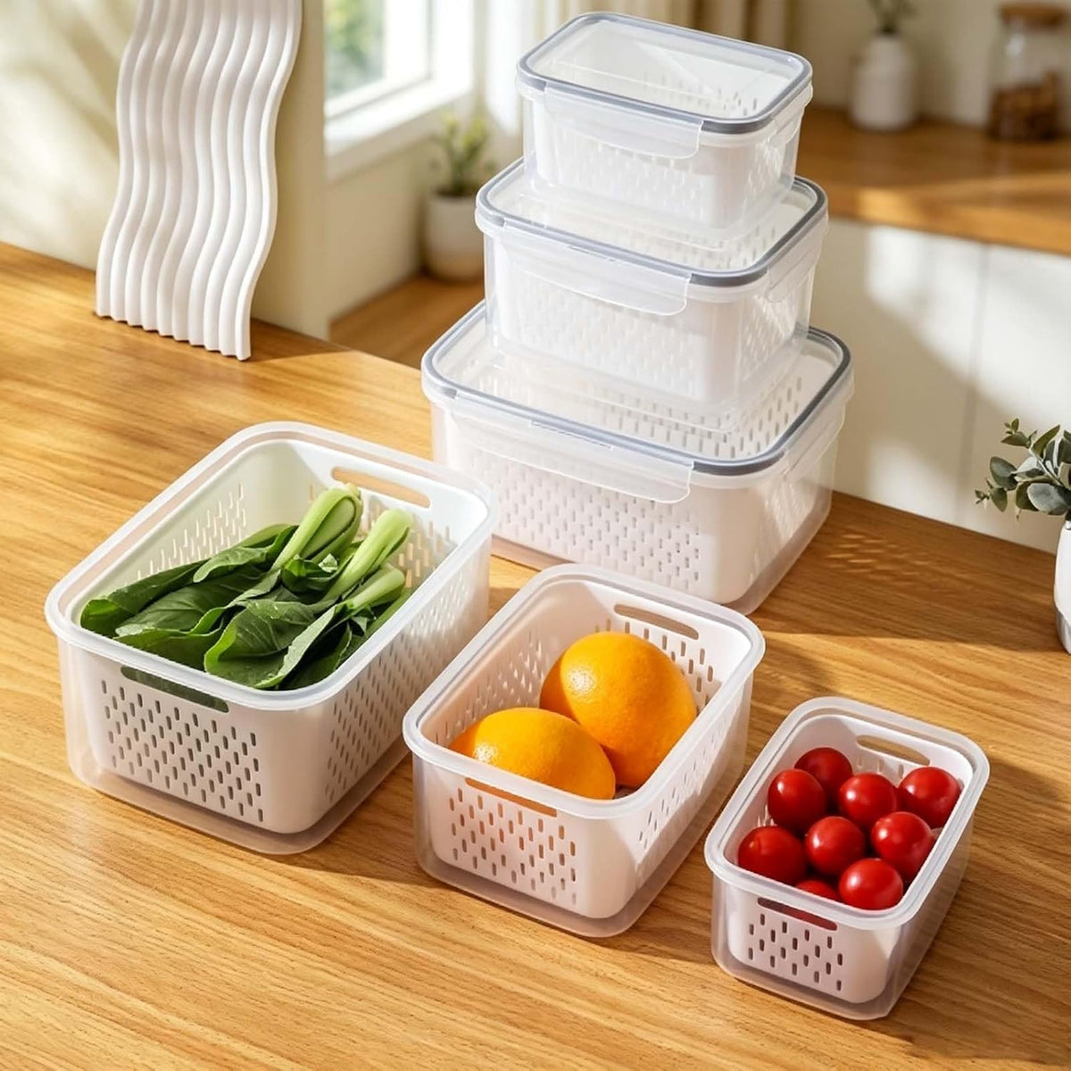 Food Storage Containers With Leakproof Lids,Fruit Containers For Fridge