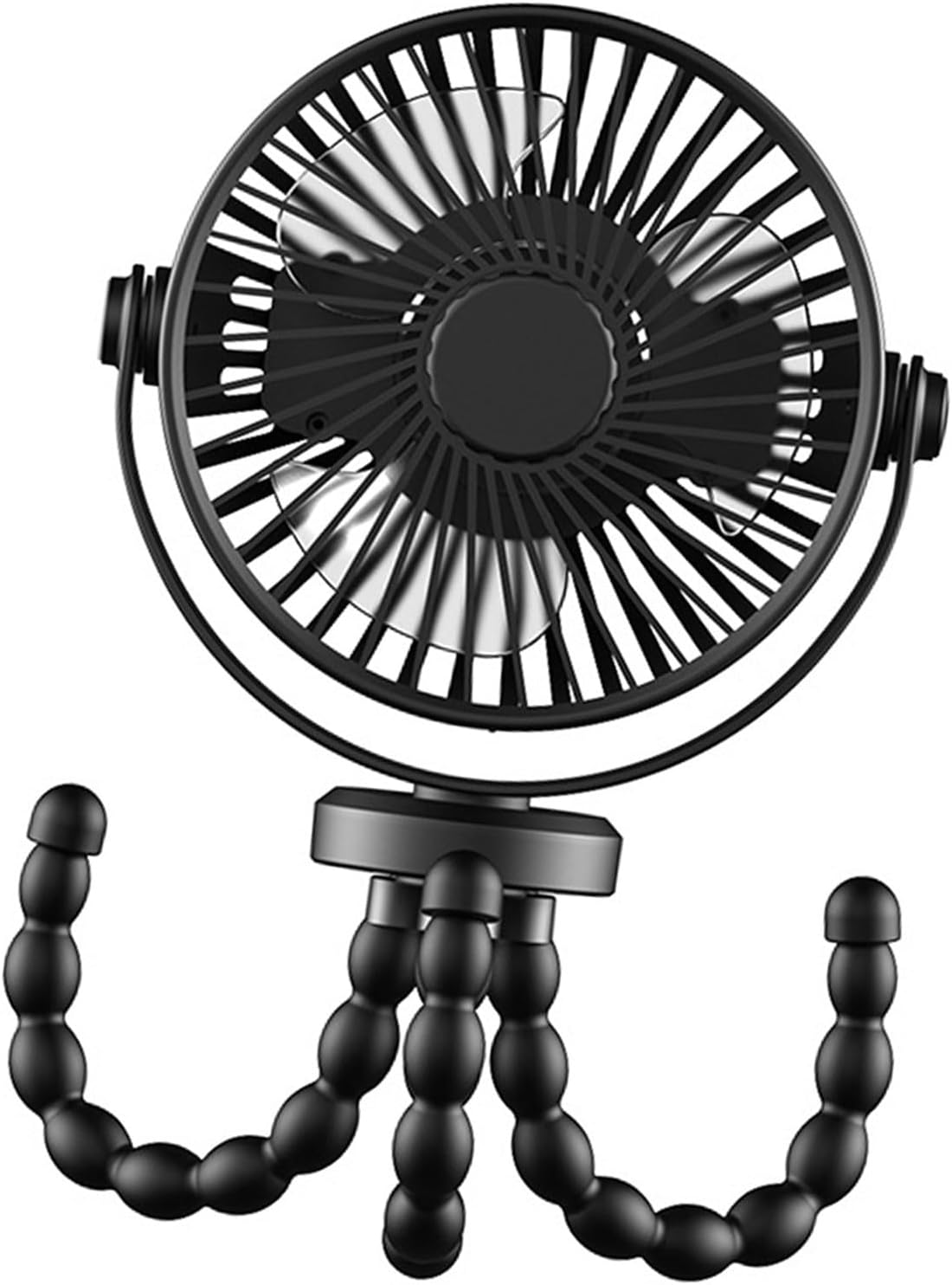 Flexible Tripod Clip On Fan with 3 Settings and Rechargeable Power Pack for Stroller and Desktop Use