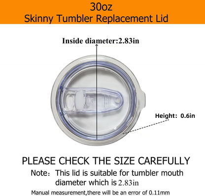 2 Pack 30oz Wine Tumbler Replacement Lids for Skinny Tumbler | Spill Proof Splash Resistant Silicone Sliding Covers for Travel Coffee Mug 2.83 inches in Diameter