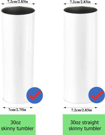 2 Pack 30oz Wine Tumbler Replacement Lids for Skinny Tumbler | Spill Proof Splash Resistant Silicone Sliding Covers for Travel Coffee Mug 2.83 inches in Diameter