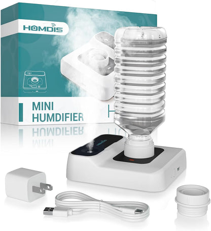 Travel Humidifier, Portable Small Humidifier for Plants, Bedroom, Office, Hotel or Car, 5000mAh Battery Operated Mini Cool Mist Humidifiers, Quiet 23dB, Auto-off, Night Light & BPA-Free, Green