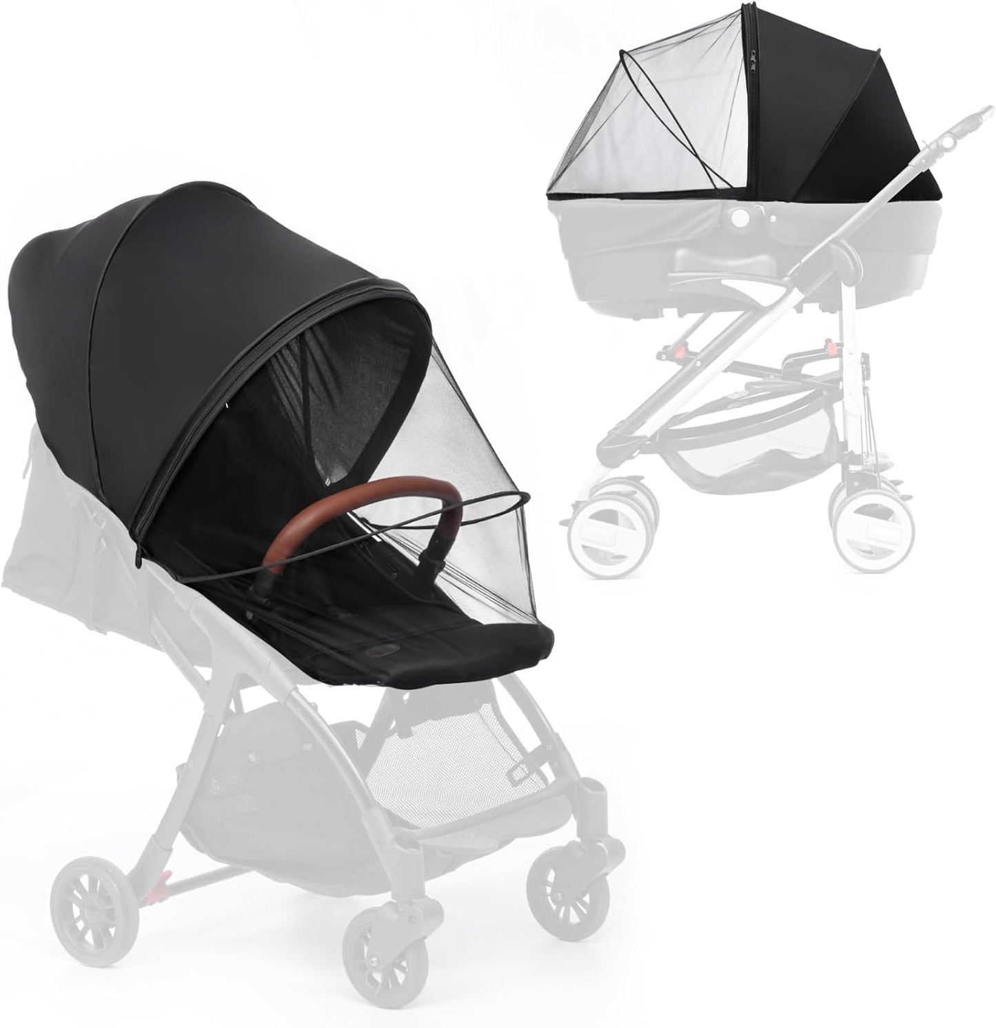 DUOMI 2-in-1 Stroller Sun Shade and Mosquito Net Cover - Universal Breathable Baby Cover With Two-Way Zipper for Extender