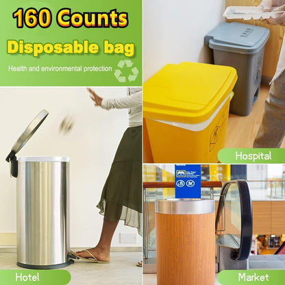 Handle Trash Bags 4 Gallon 100 Counts Small Garbage Bags for Office,Kitchen,Bedroom Waste Bin, Rubbish,Trash Can Liner