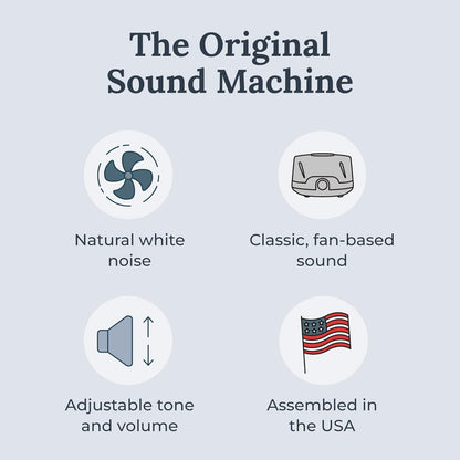 Yogasleep Dohm Classic (White) The Original White Noise Sound Machine, Soothing Natural Sounds from a Real Fan, Sleep Therapy for Adults & Baby, Noise Cancelling for Office Privacy & Meditation
