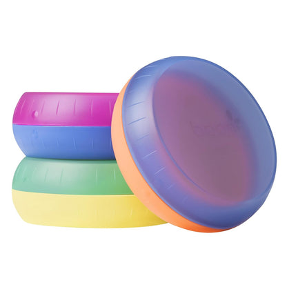 Boon Nursh Storage Buns - Baby Bottle Organizer & Storage - Holds Bottles, Pouches, Nipples & Pacifiers - Color Block - 3 Count
