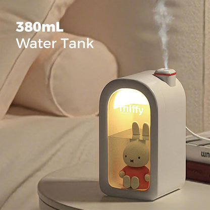 Mipow X Miffy Cool Mist Humidifier - Ultrasonic Quiet, Mini Cute Humidifier with Night Light, 380ml Humidifiers for Bedroom/Babies Nursery/Office
