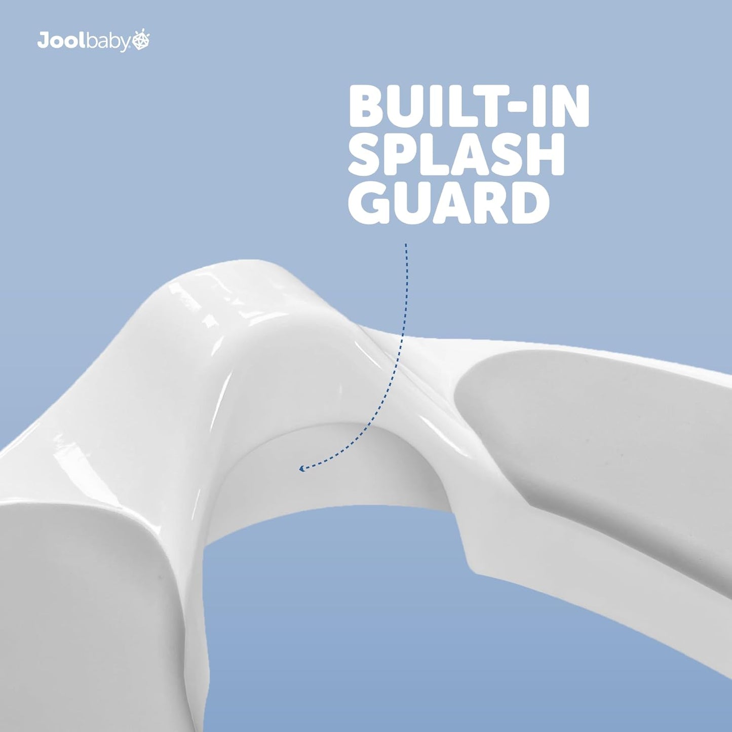 Jool Baby Potty Training Seat for Boys and Girls With Handles, Fits Round & Oval Toilets, Non-Slip with Splash Guard, Includes Free Storage Hook (Aqua)