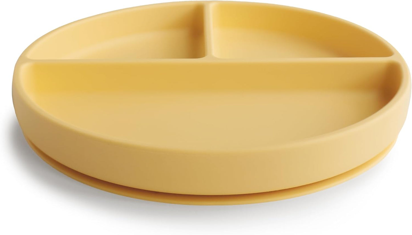 mushie Silicone Suction Plate | BPA-Free Non-Slip Design (Soft Lilac)