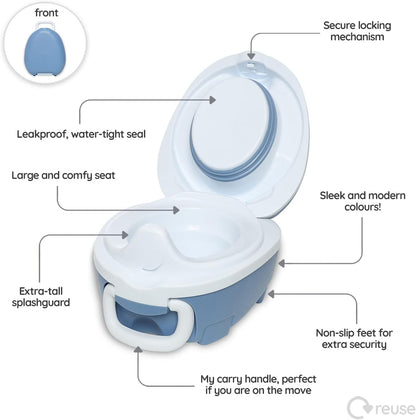My Carry Potty - Ladybug Travel Potty, Award-Winning Portable Toddler Toilet Seat for Kids to Take Everywhere