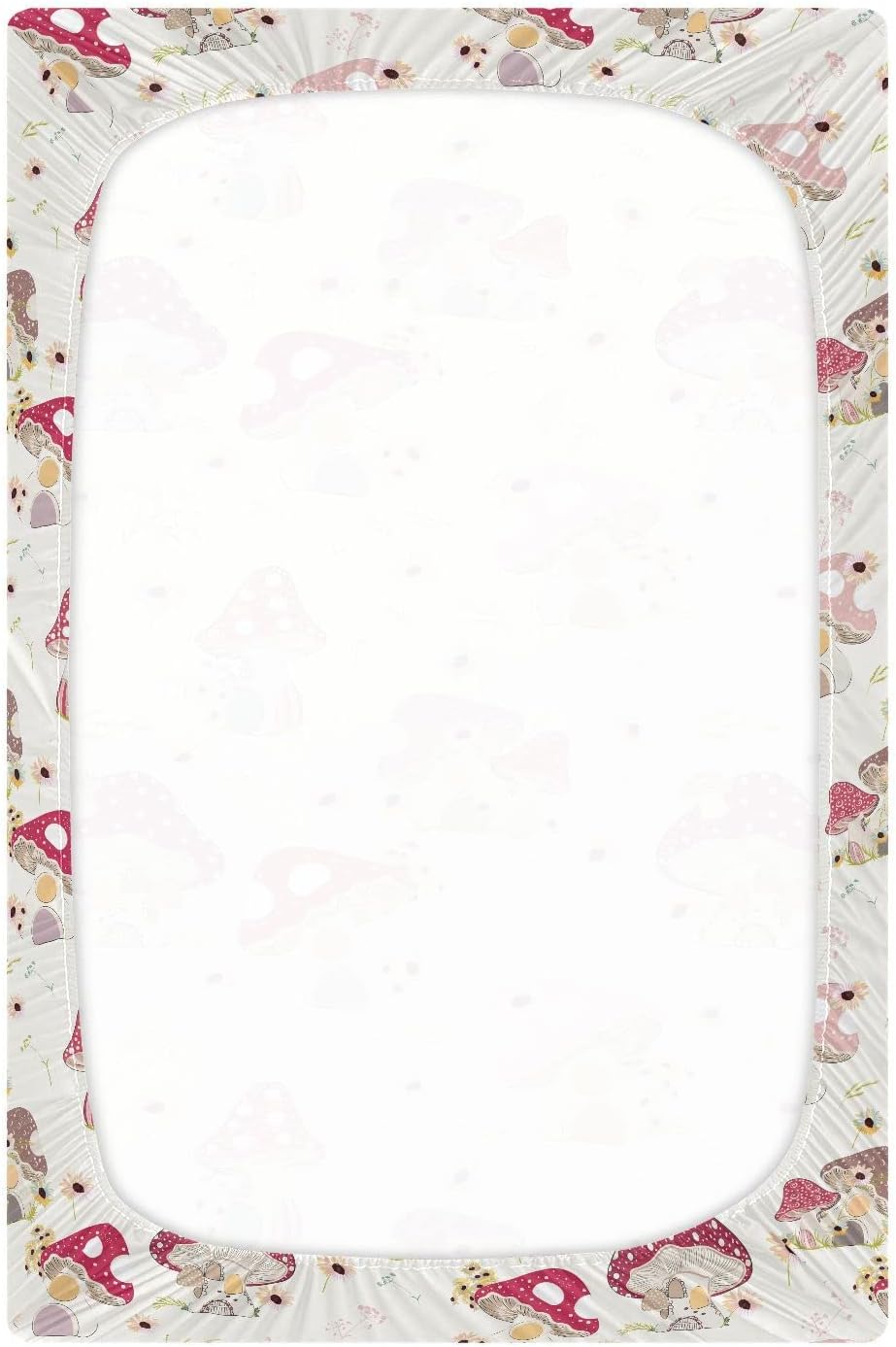 Fitted Crib Sheets White Bears with Clouds Stretchy Portable Playard Sheets for Baby Toddler, Breathable Soft Mini Crib Mattress 39 x 27 in for Boys and Girls