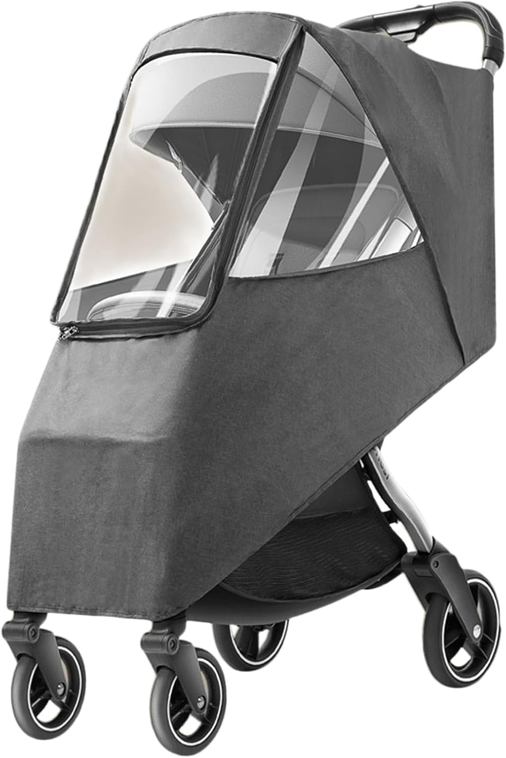 Keenso Stroller Rain Cover,Universal Travel Weather Breathable Baby Stroller Rain Cover (Gray)