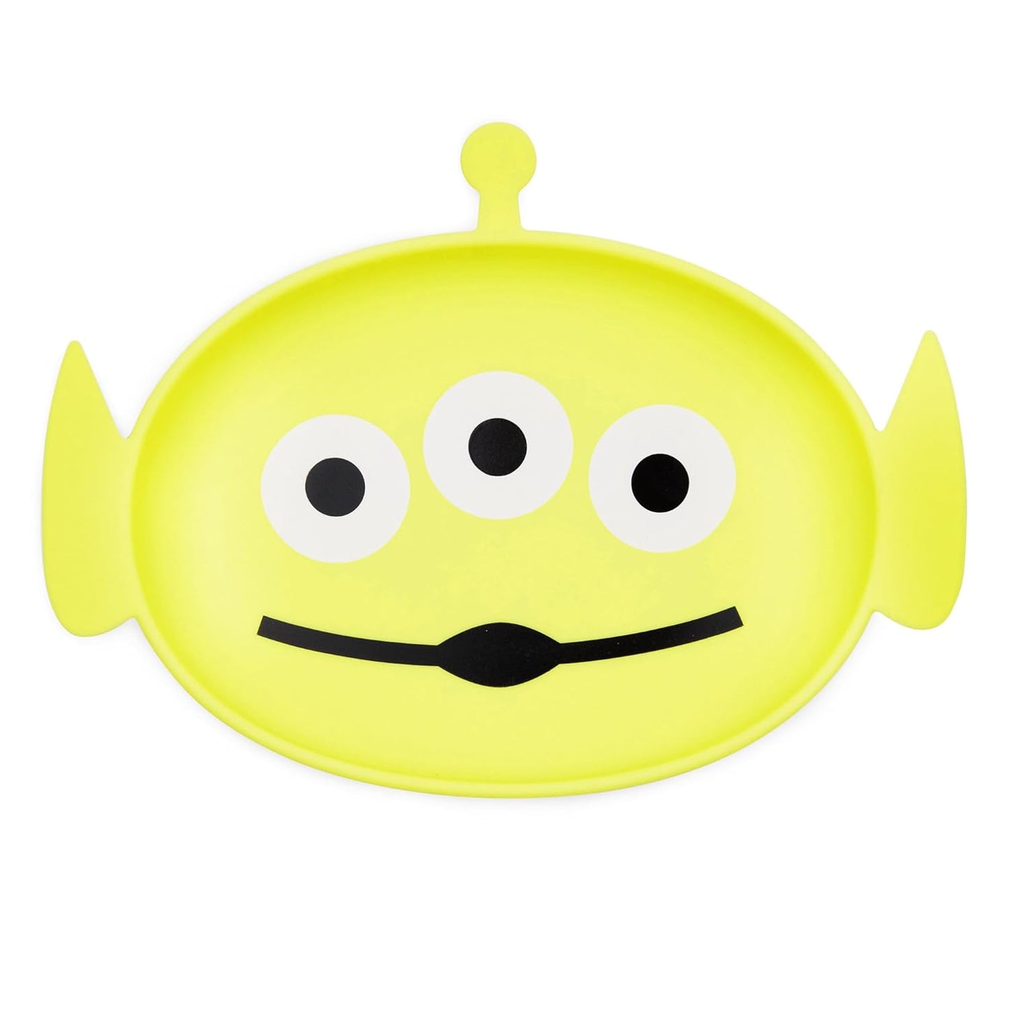 Bumkins Disney Toddler and Baby Suction Plate, Silicone Grip Dish, Baby Led Weaning, Kids Feeding Supplies, Non Skid Sticky Bottom, Platinum Silicone, for Children Ages 6 Months Up, Toy Story Alien