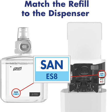 PURELL ES8 Automatic Hand Sanitizer Dispenser with Energy-on-the-Refill, White, for 1200 mL PURELL ES8 Hand Sanitizer Refills (Pack of 1) - 7720-01
