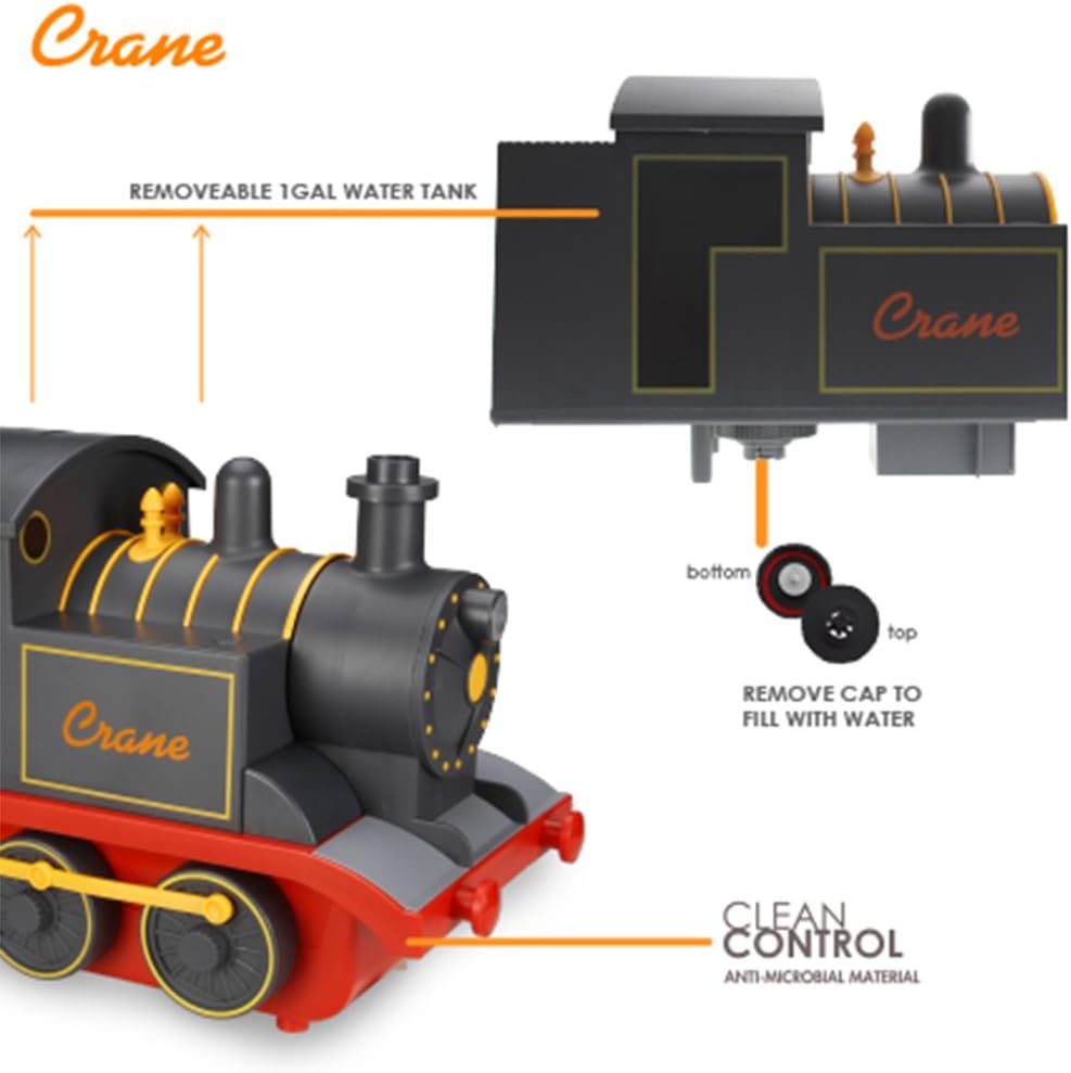 Crane Cute Animal Humidifier for Kids Bedroom and Nursery, Ultrasonic Cool Mist, 1 Gallon, Auto Shut Off, Cool Mist Humidifier