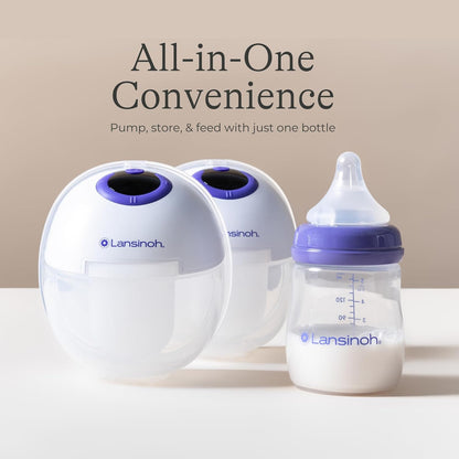 Lansinoh Breastmilk Storage Bottles | 4-Pack 5oz BPA & BPS-Free | Pump-to-Storage Feeding Bottles | Compatible with Lansinoh Breast Pumps and Nipples