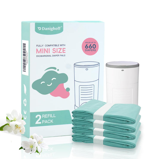 Diaper Pail Refills Compatible with DEKOR MINI, 30% Extra Thick, Leak-Proof, Durable, Holds Up to 660 Diapers, Easy to Use for Baby’s Diaper Disposal