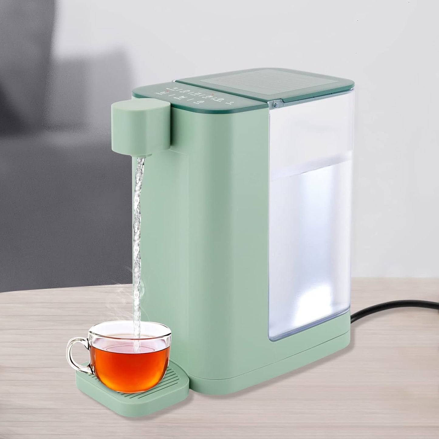 Instant Hot Water Dispenser 3L/102 OzCountertop Water Boiler & Warmer for Tea, Coffee and Baby Formula, Adjustable 5 Temperatures & 2 Water Outputs (White)
