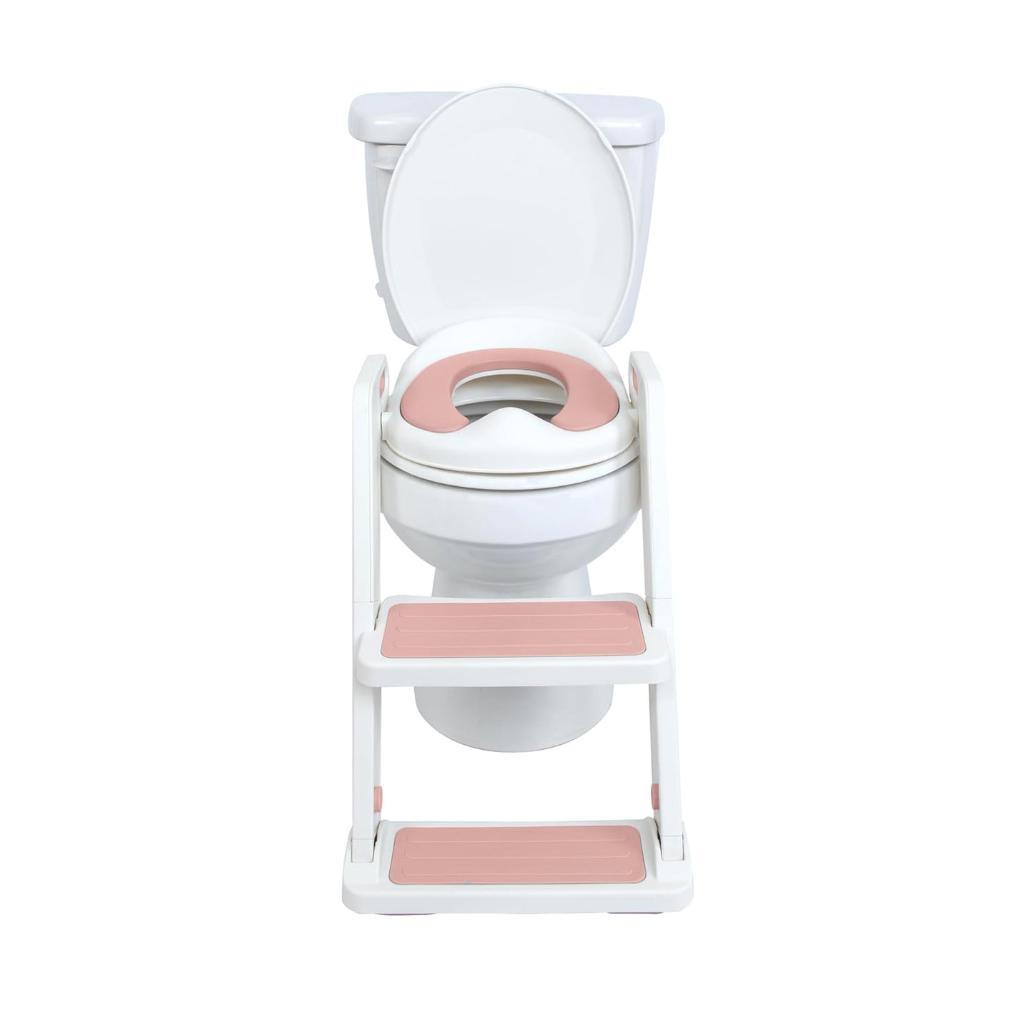 Nuby Step Ladder Toddler Potty Seat for Toilet - All-in-One Kids Potty Training Toilet Seat with Ladder for Toddlers 18+ Months - Pink